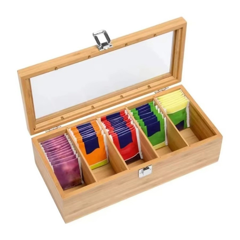 New Bamboo Tea bag Storage Box - Home Office Bagas review and price