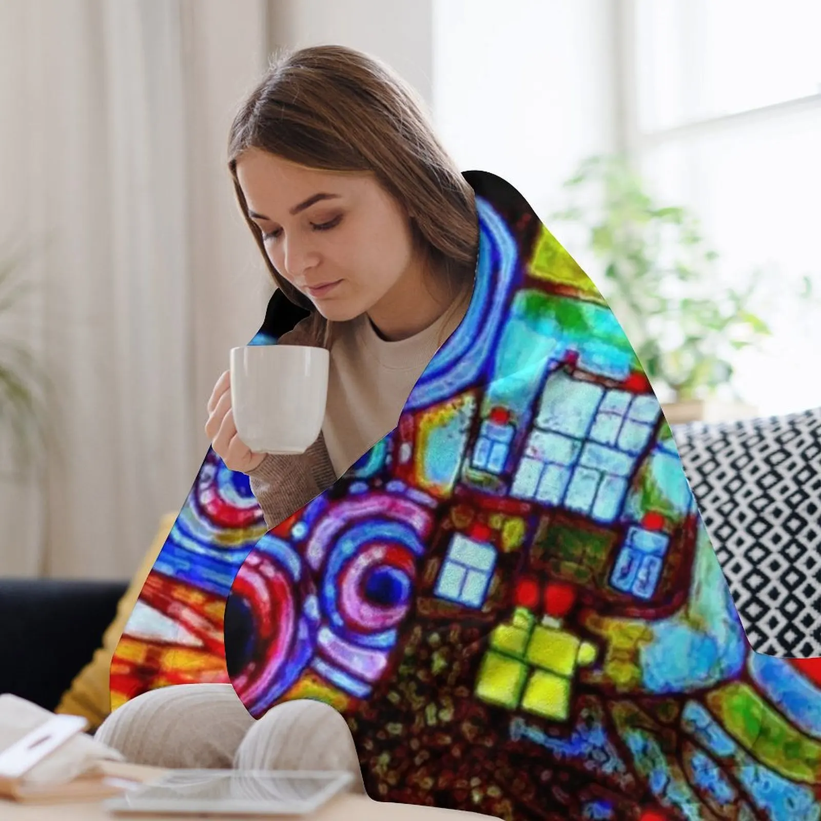 Qatar 813 neon Throw Blanket W - Home Office Qatar Travel review and price