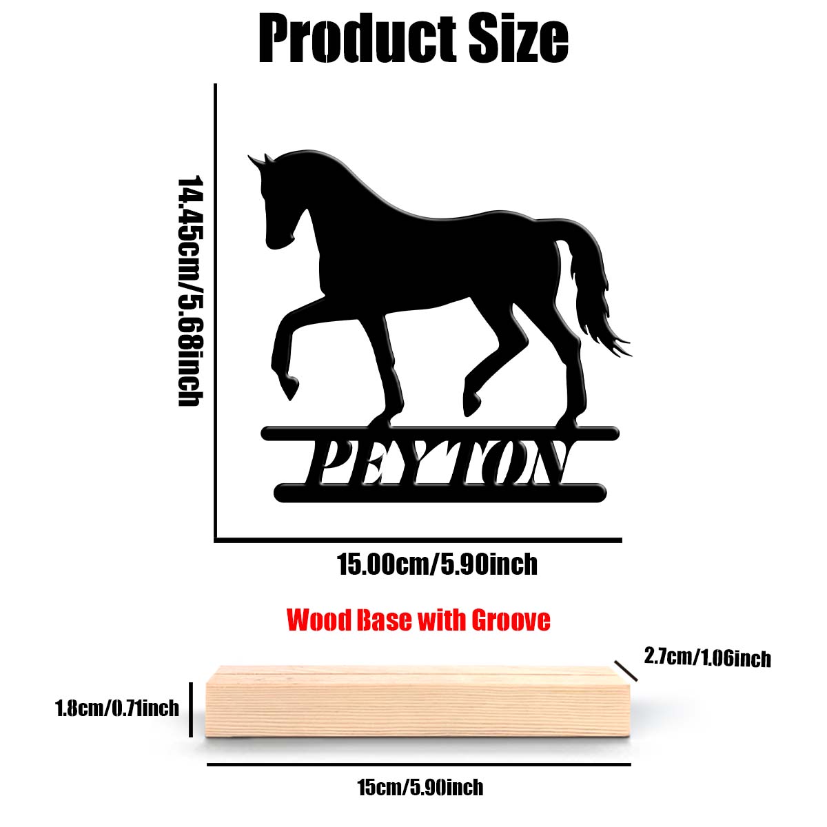 1Pc Csutom Running Horse Woode - Home Office Gifts review and price