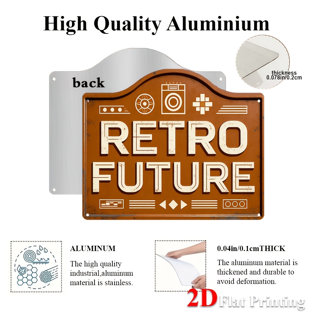 2D Flat, 1pc Vintage Futuristi - Home Office Icon review and price
