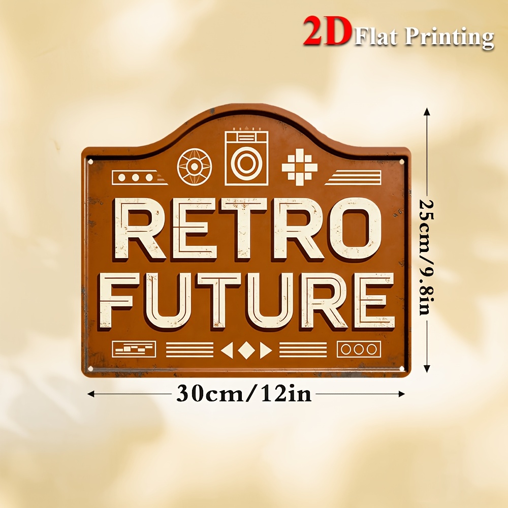2D Flat, 1pc Vintage Futuristi - Home Office Icon review and price