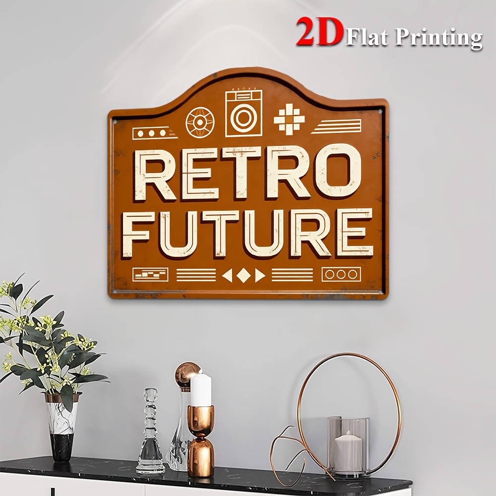 2D Flat, 1pc Vintage Futuristi - Home Office Icon review and price