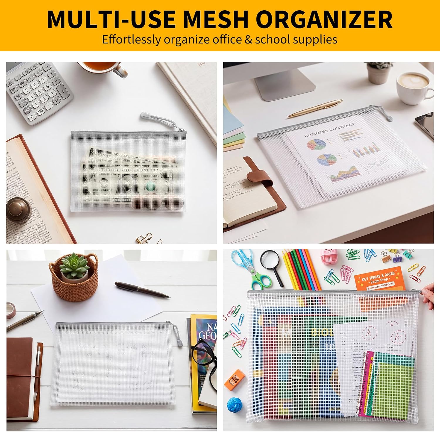 56-Pack Waterproof PVC Mesh Zi - Home Office Bagas review and price