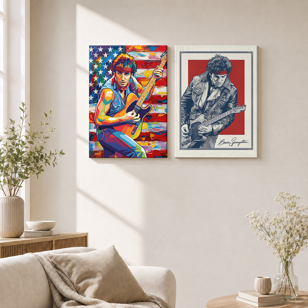 Bruce Springsteen Canvas Poste - Home Office Icon review and price