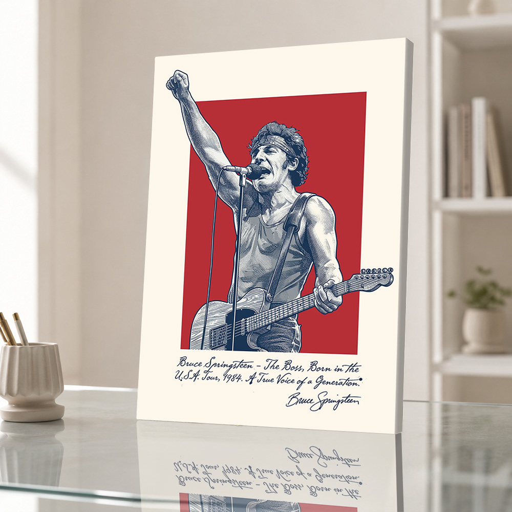 Bruce Springsteen Canvas Poste - Home Office Icon review and price