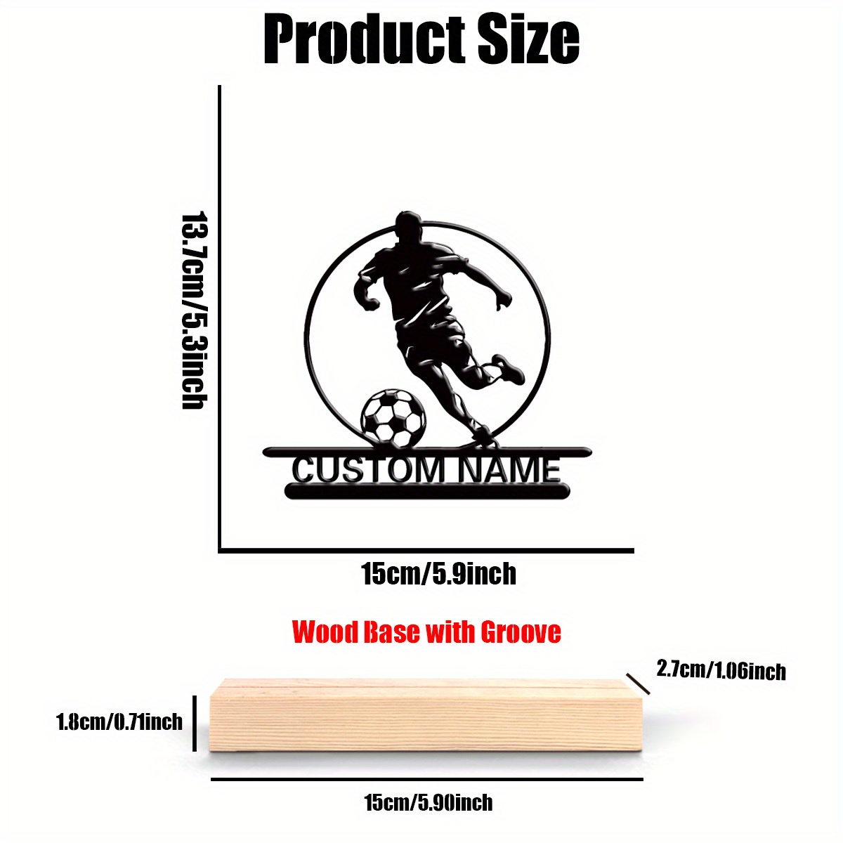 Custom Soccer Player Metal Sta - Home Office Gifts review and price