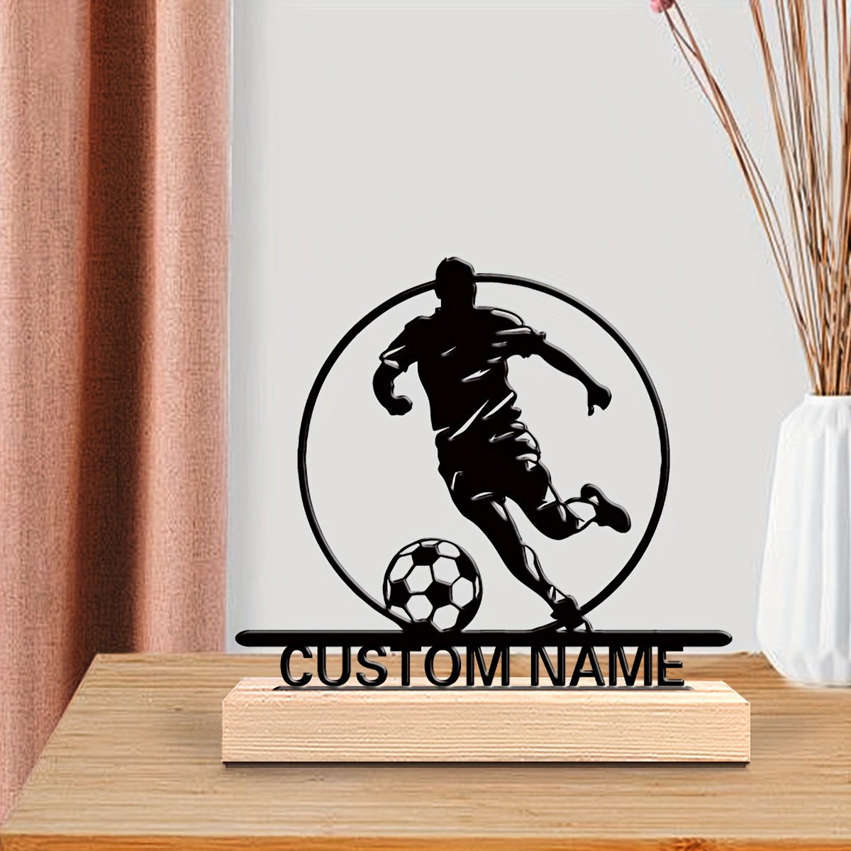 Custom Soccer Player Metal Sta - Home Office Gifts review and price