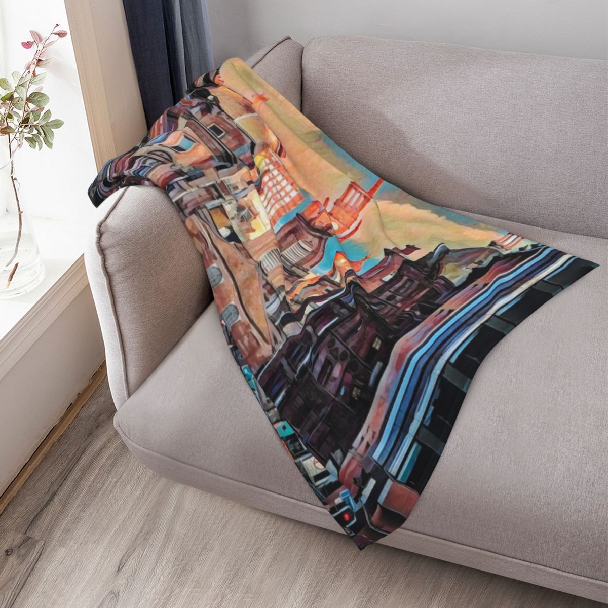 Glasgow Streets Throw Blanket  - Home Office In Glasgow review and price