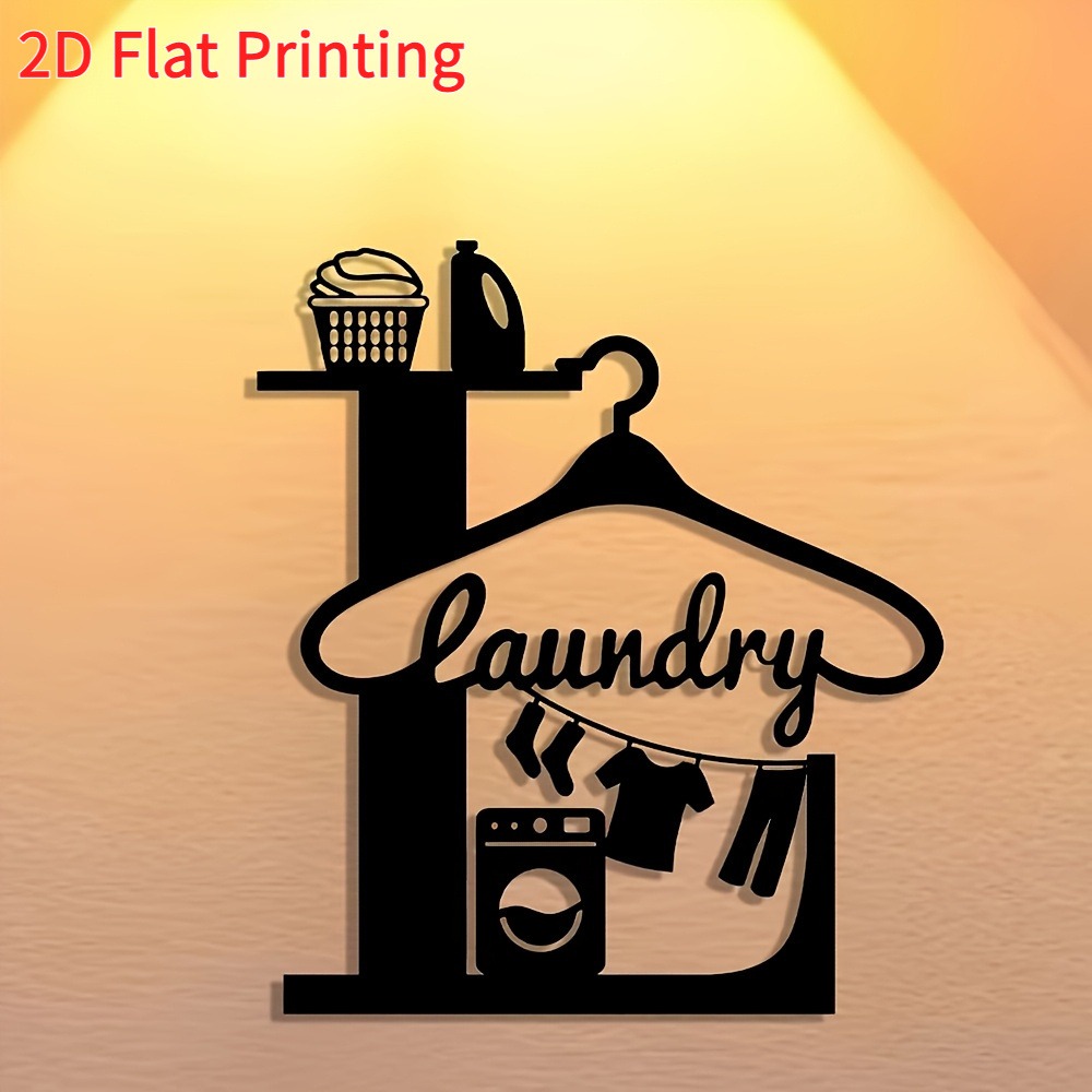 CIFbuy 2D Metal Wall Art Laund - Home Office Icon review and price