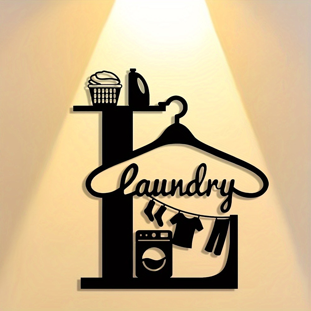 CIFbuy 2D Metal Wall Art Laund - Home Office Icon review and price