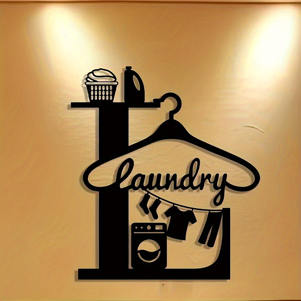 CIFbuy 2D Metal Wall Art Laund - Home Office Icon review and price