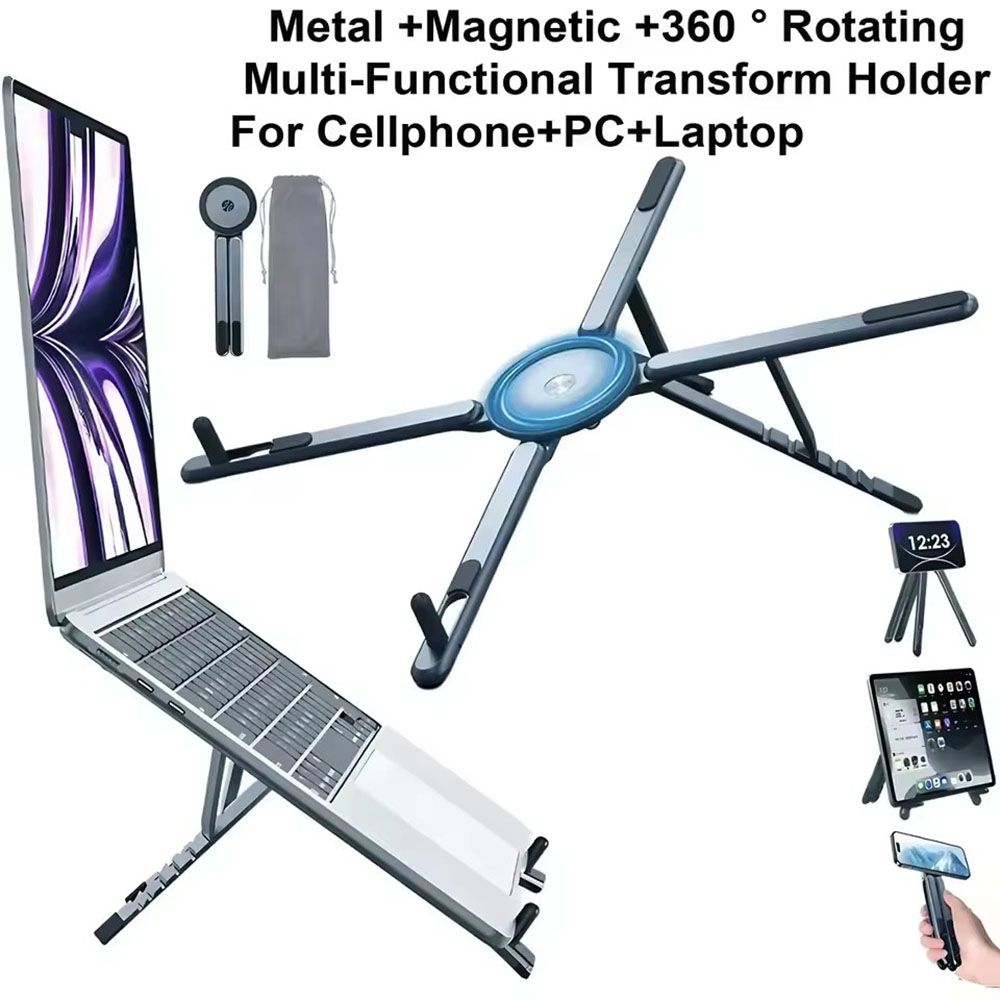 Portable Magnetic Phone Holder - Laptop Stand Foldable review and price