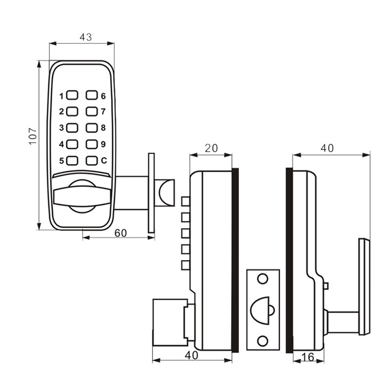 Waterproof Keyless Metal Door  - Home Office Immigration review and price