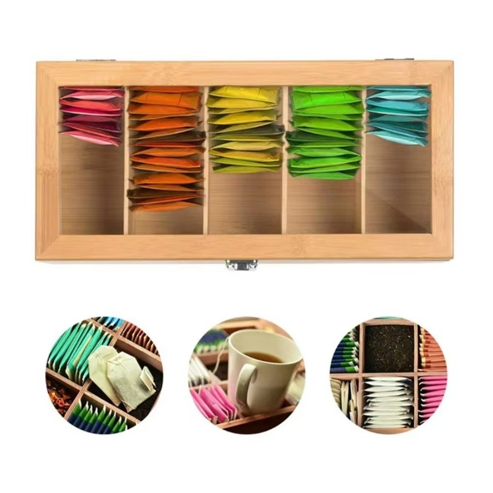 New Bamboo Tea bag Storage Box - Home Office Bagas review and price