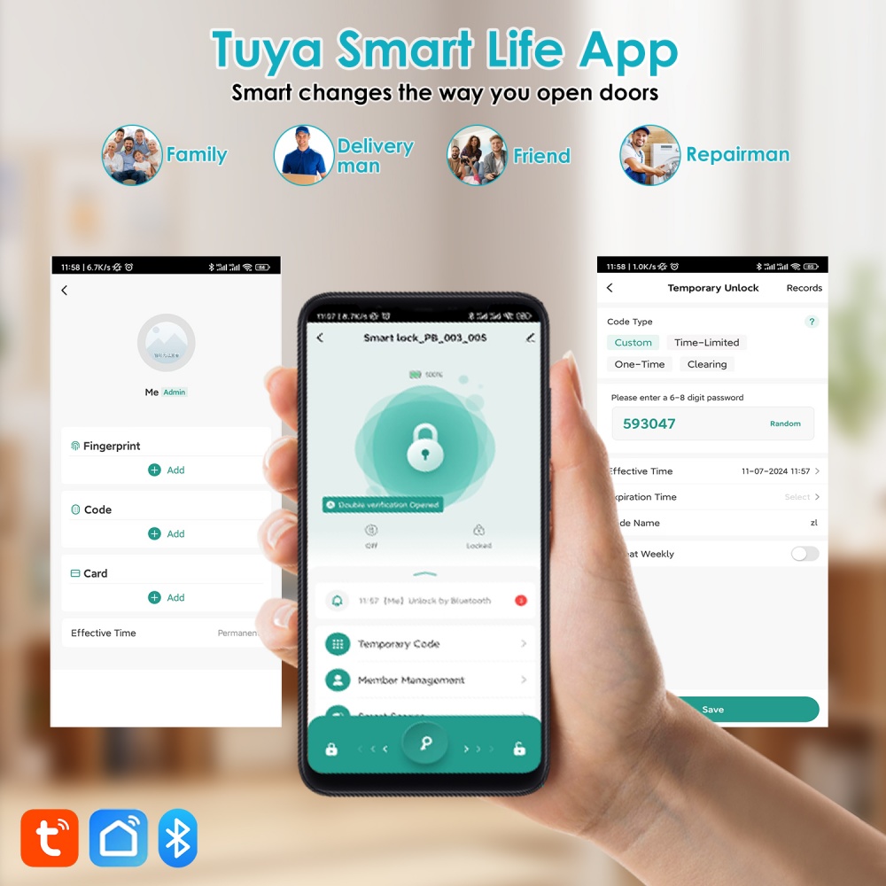 YFK Tuya 5-in-1 Smart Door Han - Home Office Immigration review and price