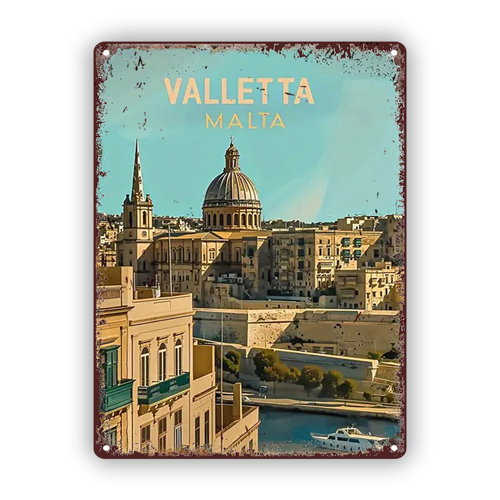 Valletta Malta Cityscape Vinta - Home Office Icon review and price