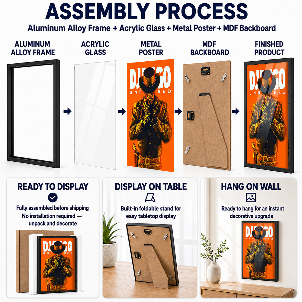 Django Unchained Movie Framed  - Home Office Icon review and price