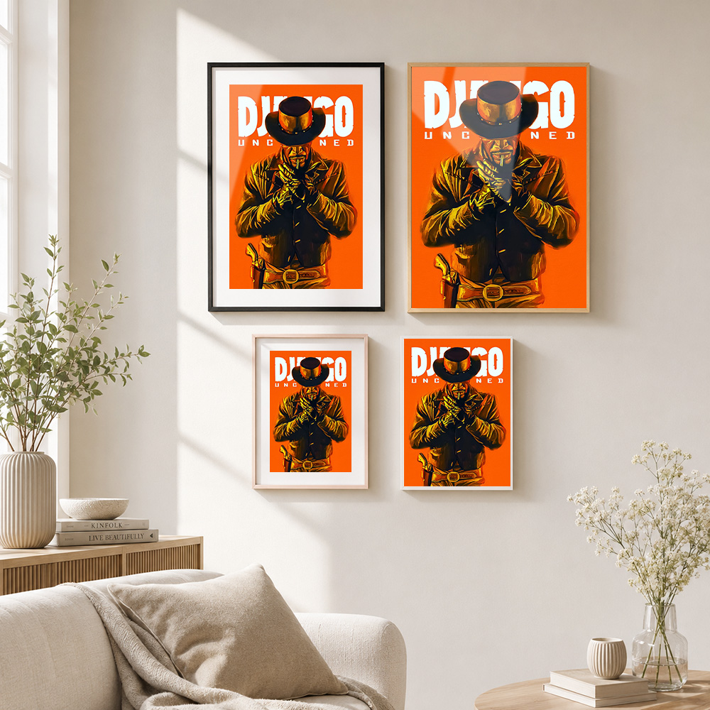 Django Unchained Movie Framed  - Home Office Icon review and price